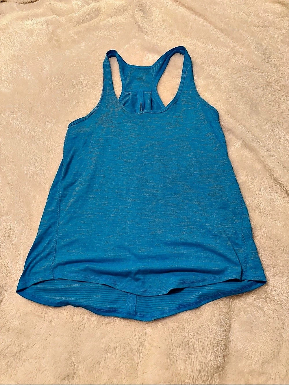lululemon Essential Tank *Pleated Blue Athletic Tank Top